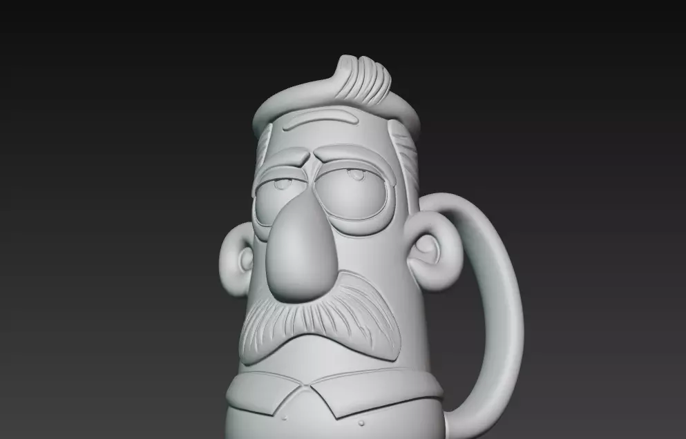 AGrumpy Gramps Coffee Mug 3D Print Model 3D print model_5