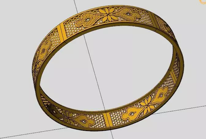 1135 Royal Deck Bangle 17gm 3D print model_3