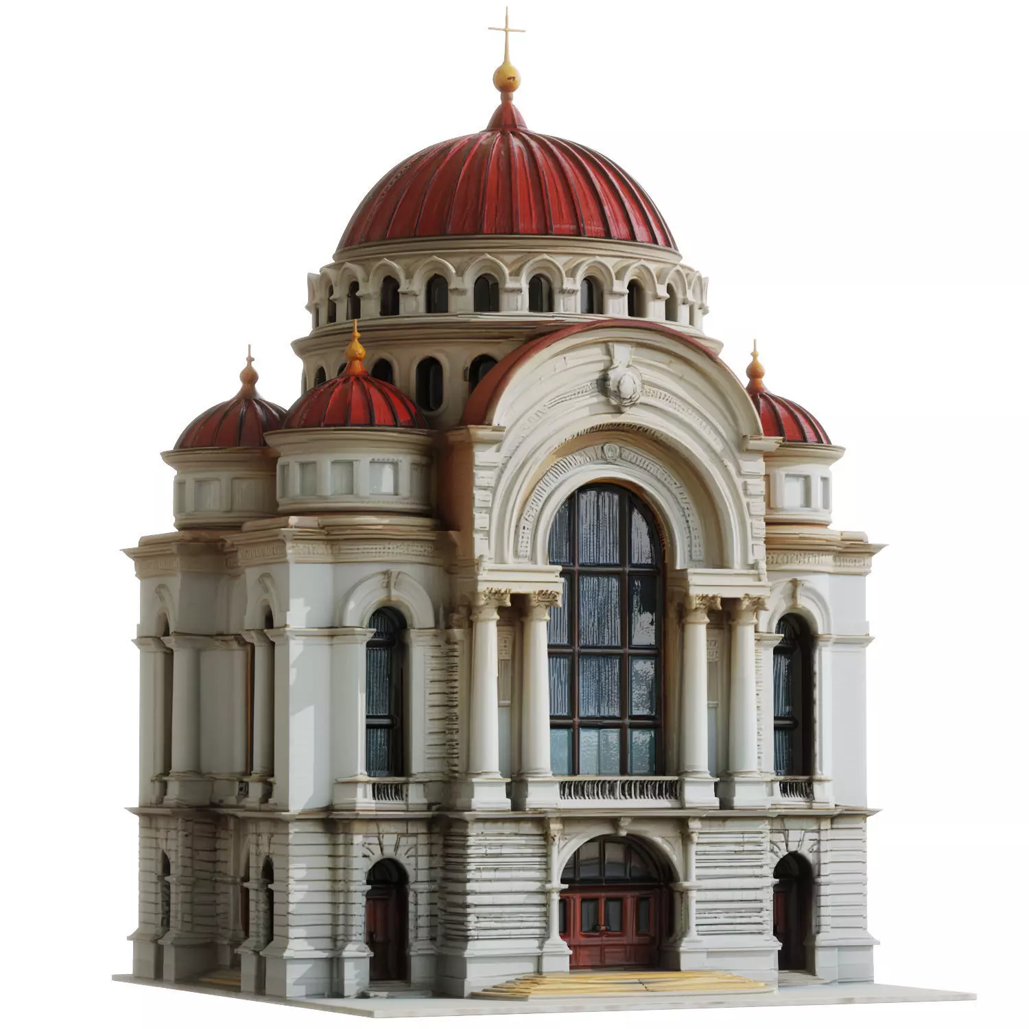 Classic European City Building 3D Model 007 3D model_0