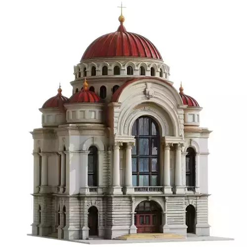 Classic European City Building 3D Model 007