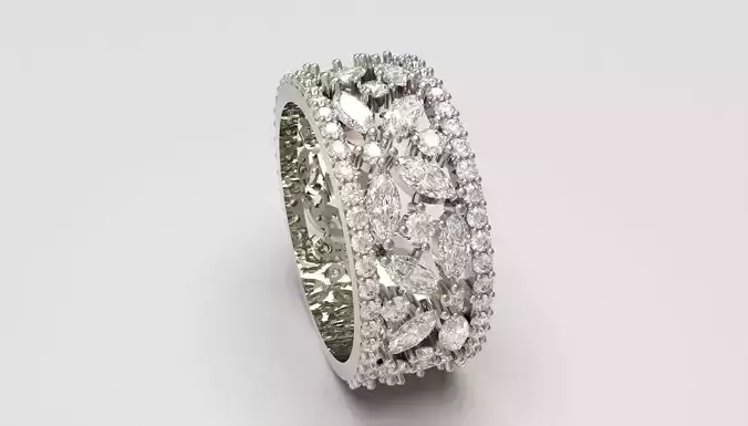 Marquise Lace Halo Ring