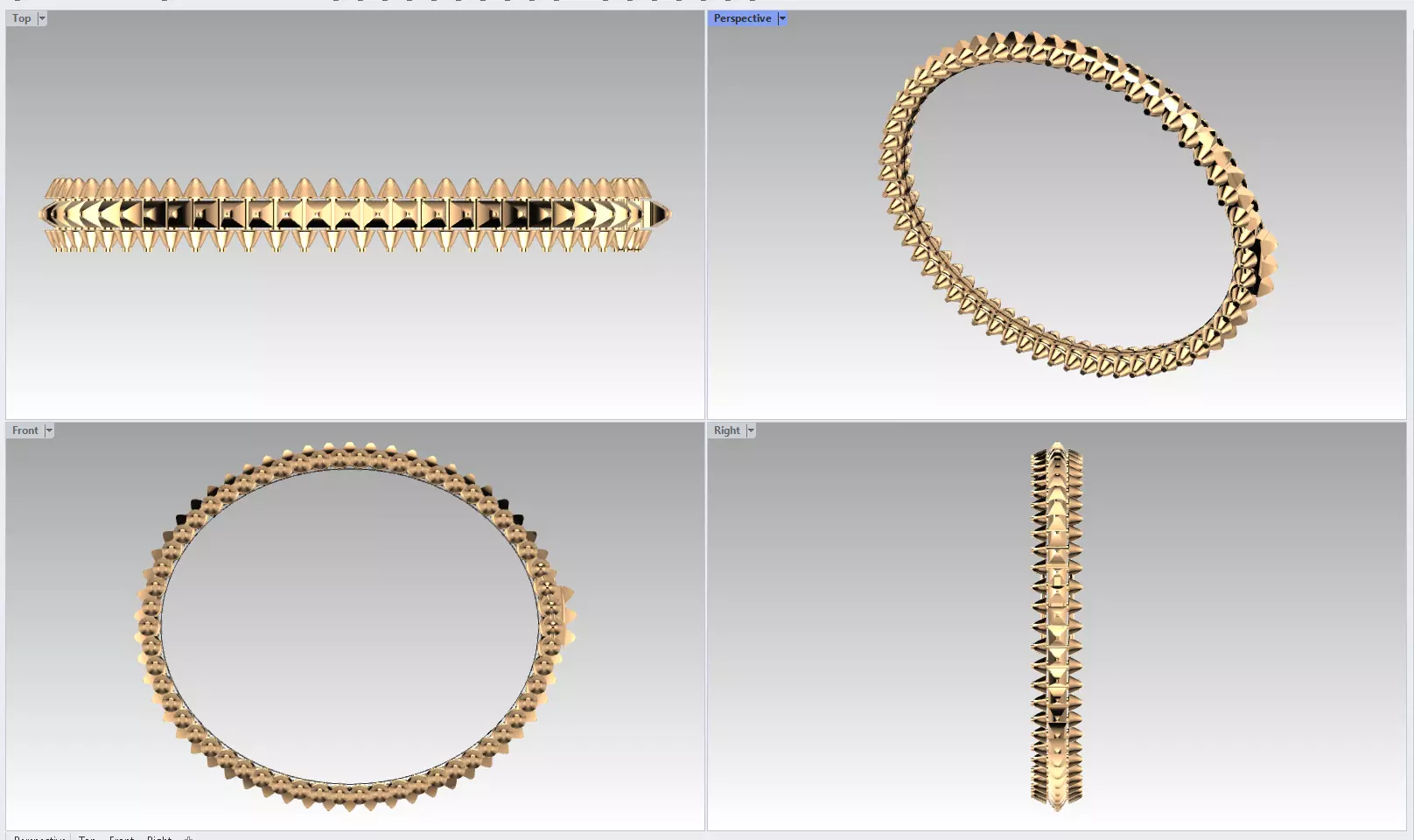 Bracelet Clash 3D print model_8