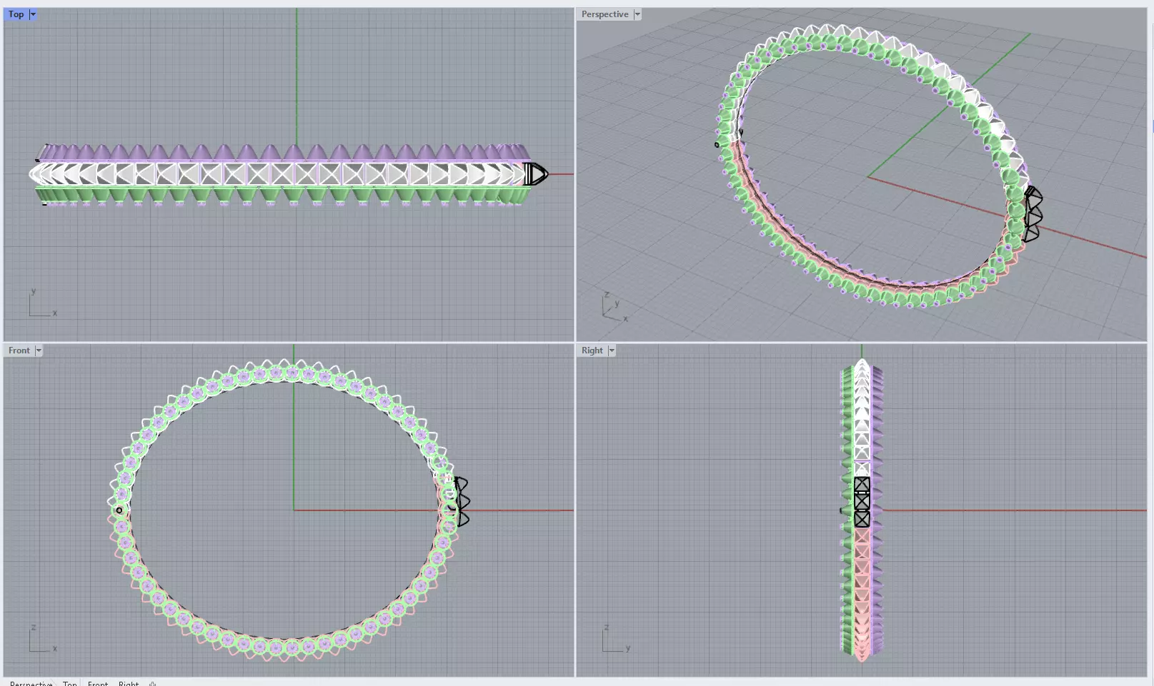 Bracelet Clash 3D print model_9