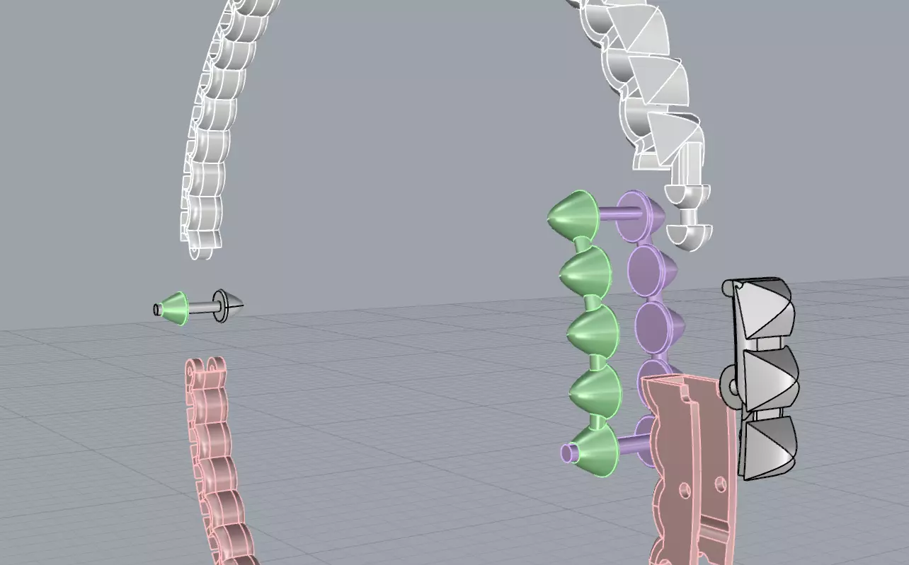 Bracelet Clash 3D print model_7