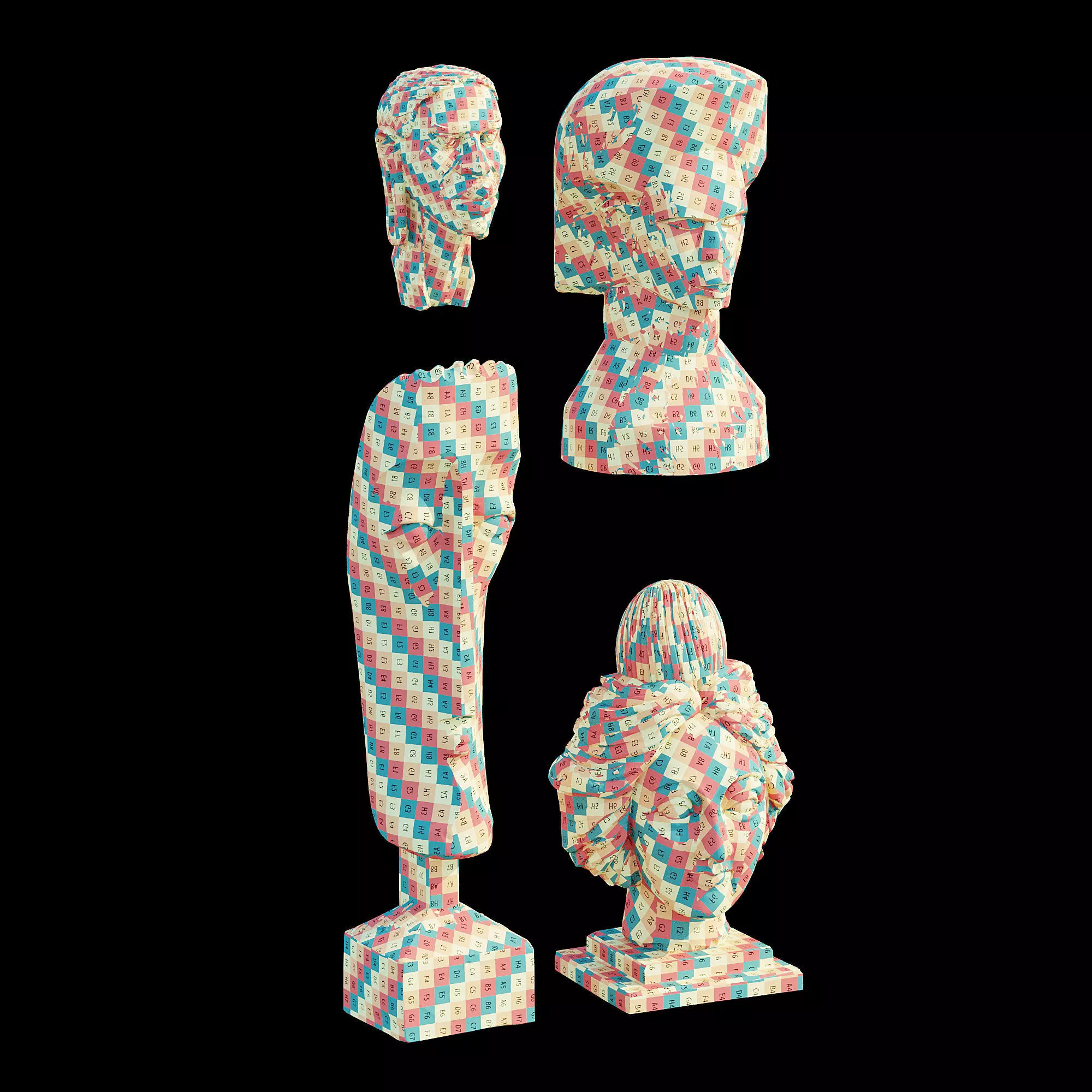 Wood head 3D model_15