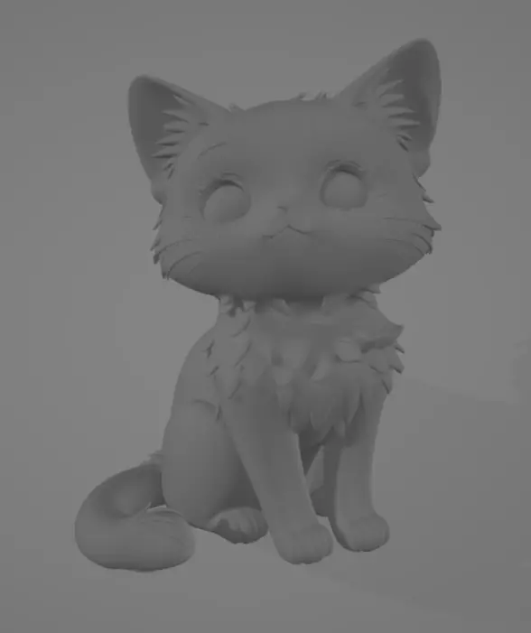 A kitten on your bookshelf Free 3D print model