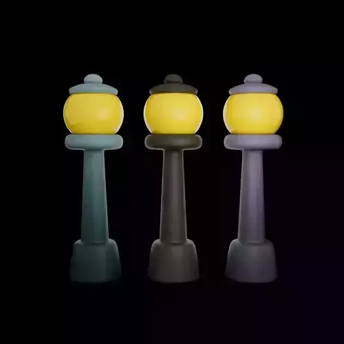 Stylized Street Light Pack Low Poly Cartoon Light