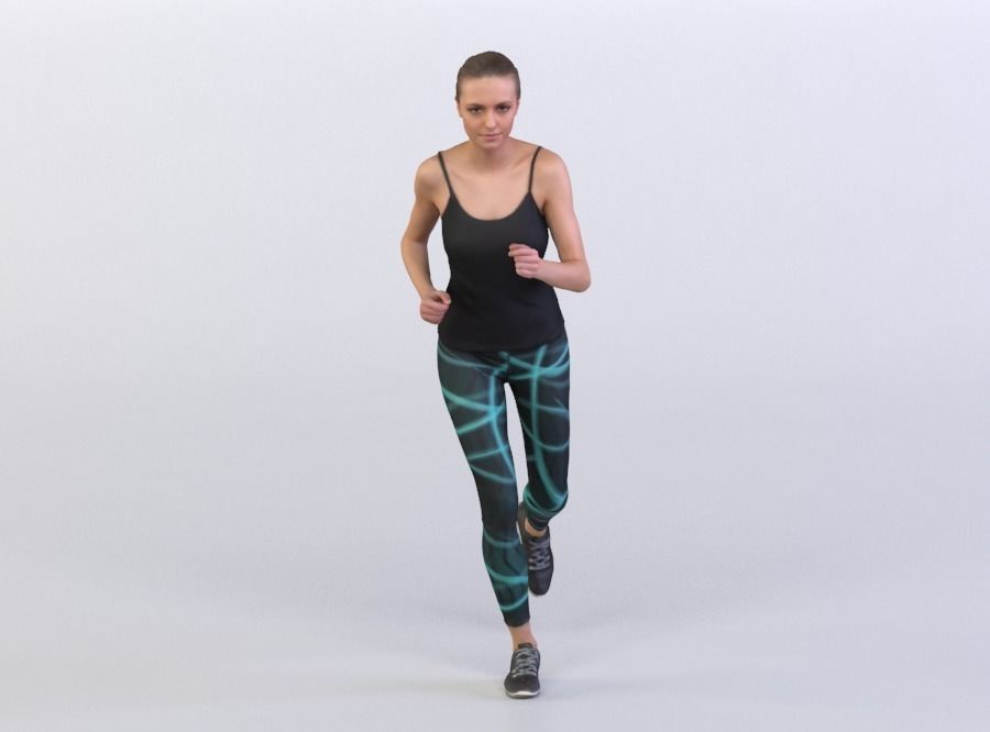 Julia 0210 Woman running 3D model