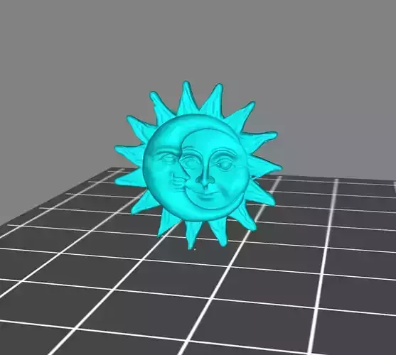 Half sun half moon pendant 