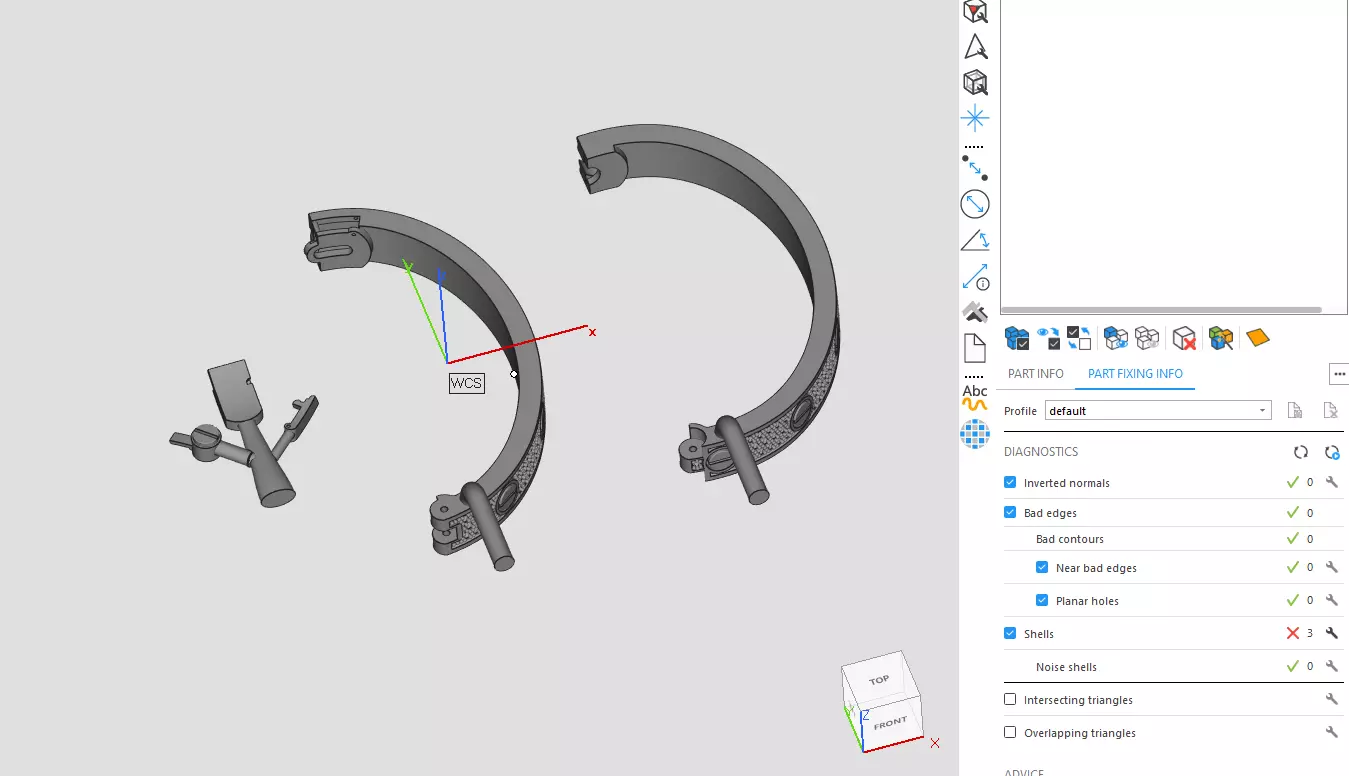 Bracelet Love Paved 160mm 3D print model_7