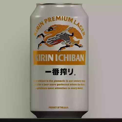 KIRIN ICHIBAN 12 oz CAN MODEL 3D MODEL AND RENDER