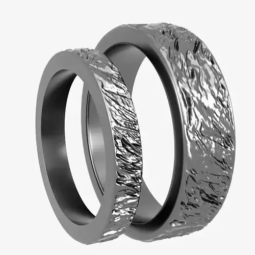 Textured Band wedding ring 