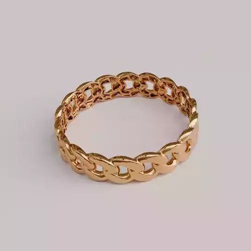 Gold Cuban Link Chain Bracelet
