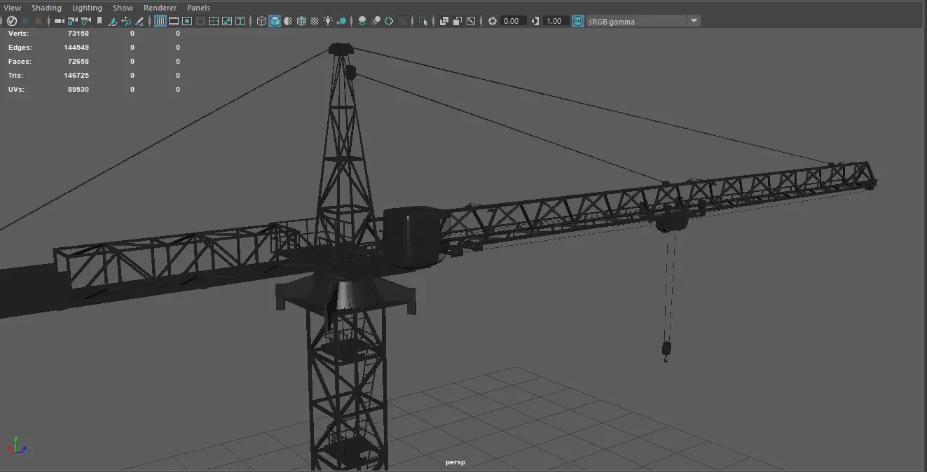 Tower Crane 3D model_4