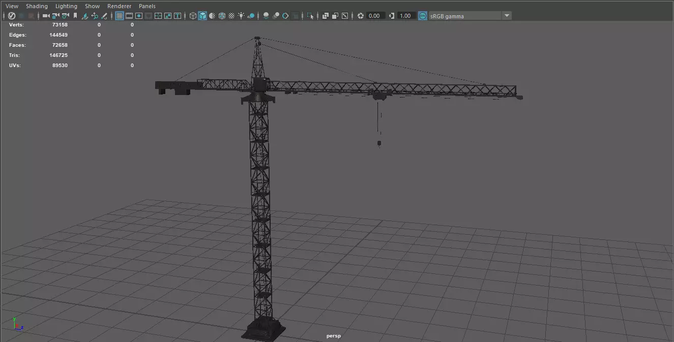 Tower Crane 3D model_6