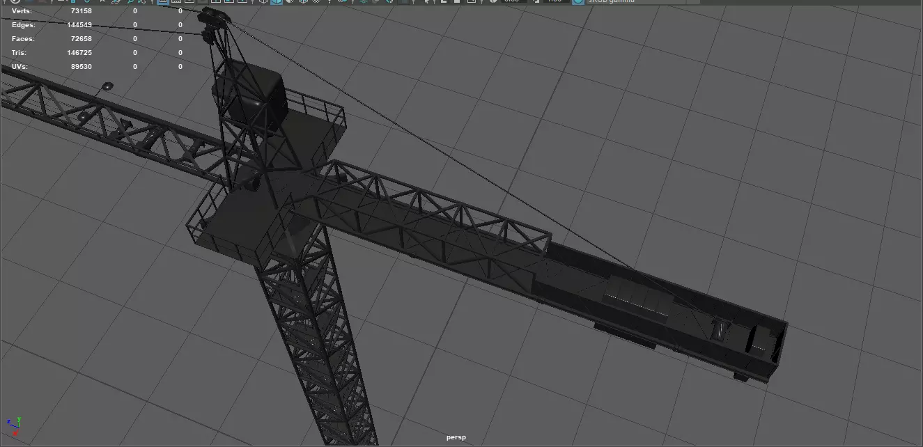 Tower Crane 3D model_10