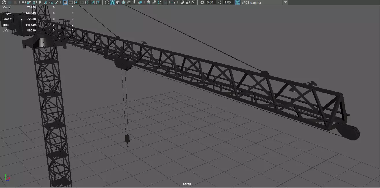 Tower Crane 3D model_5