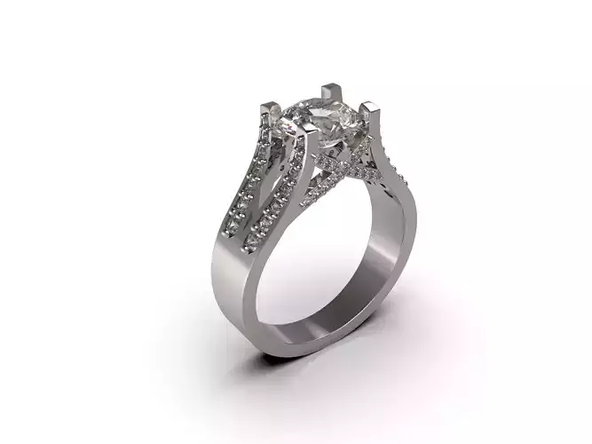 Solitaire Crossover Ring 