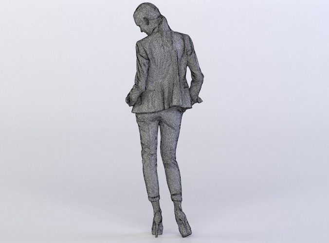 Julia 0243 Woman in a jacket, arms in pockets