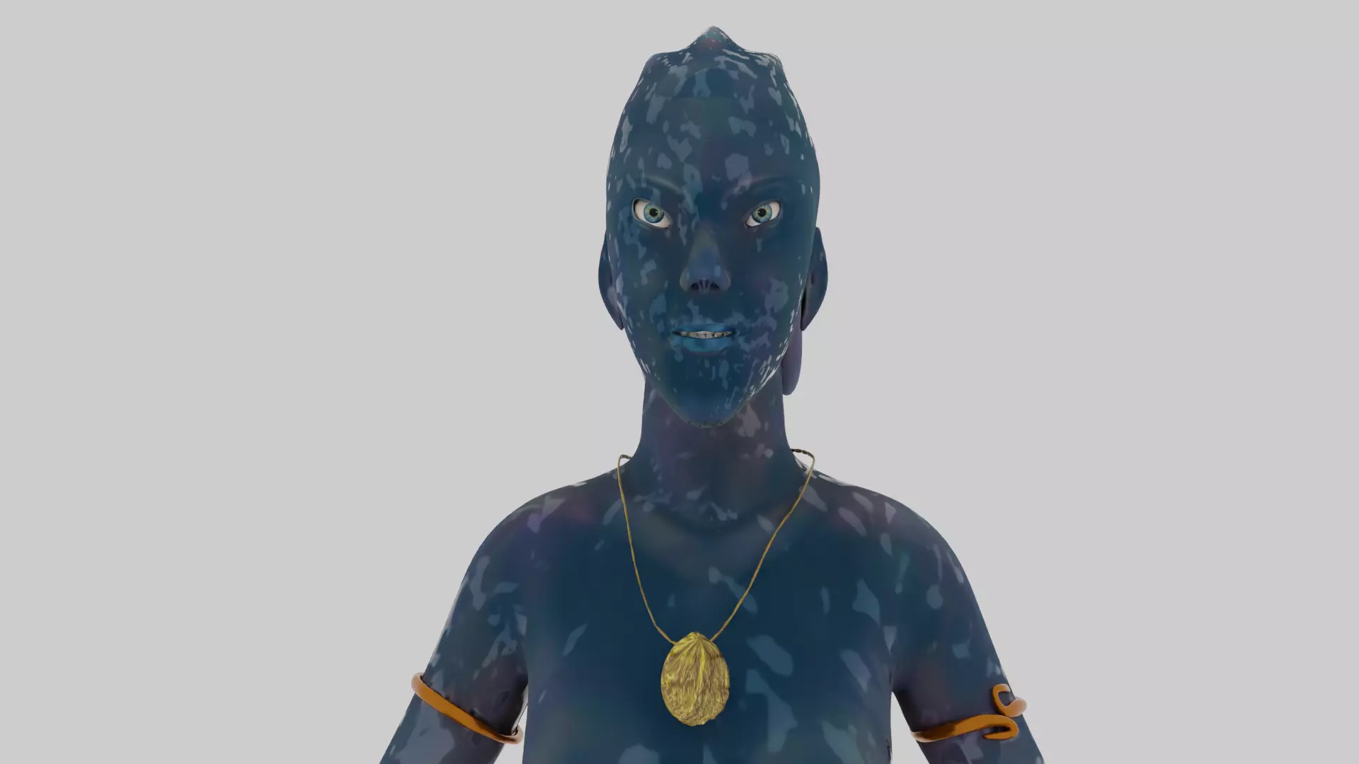 MERMAID WATER WORLD OCEAN CREATURE GINIKA AS ADAPTED Low-poly 3D model_2