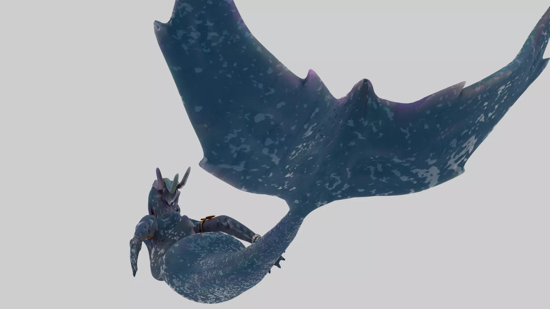 MERMAID WATER WORLD OCEAN CREATURE GINIKA AS ADAPTED Low-poly 3D model_0