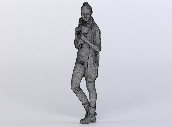 Julia 0287 Woman fixing her scarf