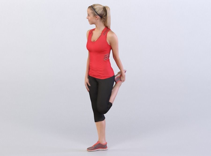 Kati 0041 Woman in sportswear doing warmup