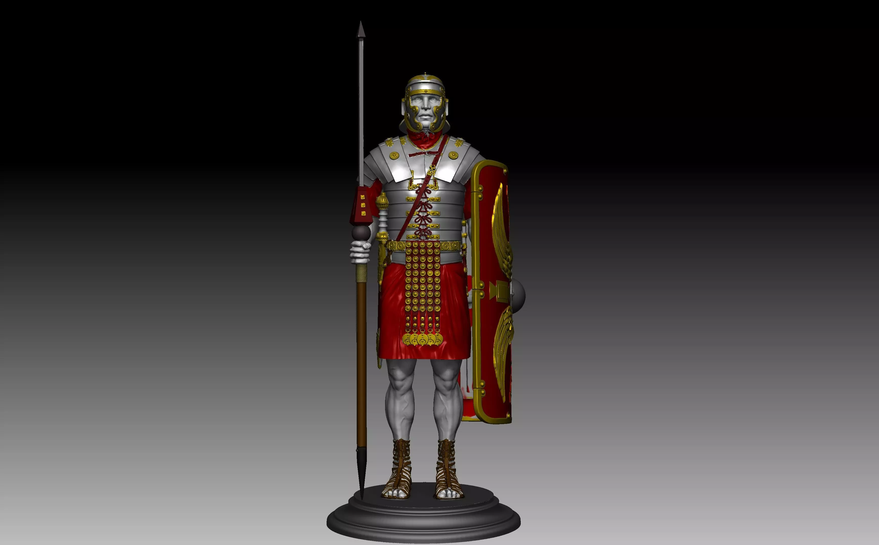 Roman legionary  3D print model_3