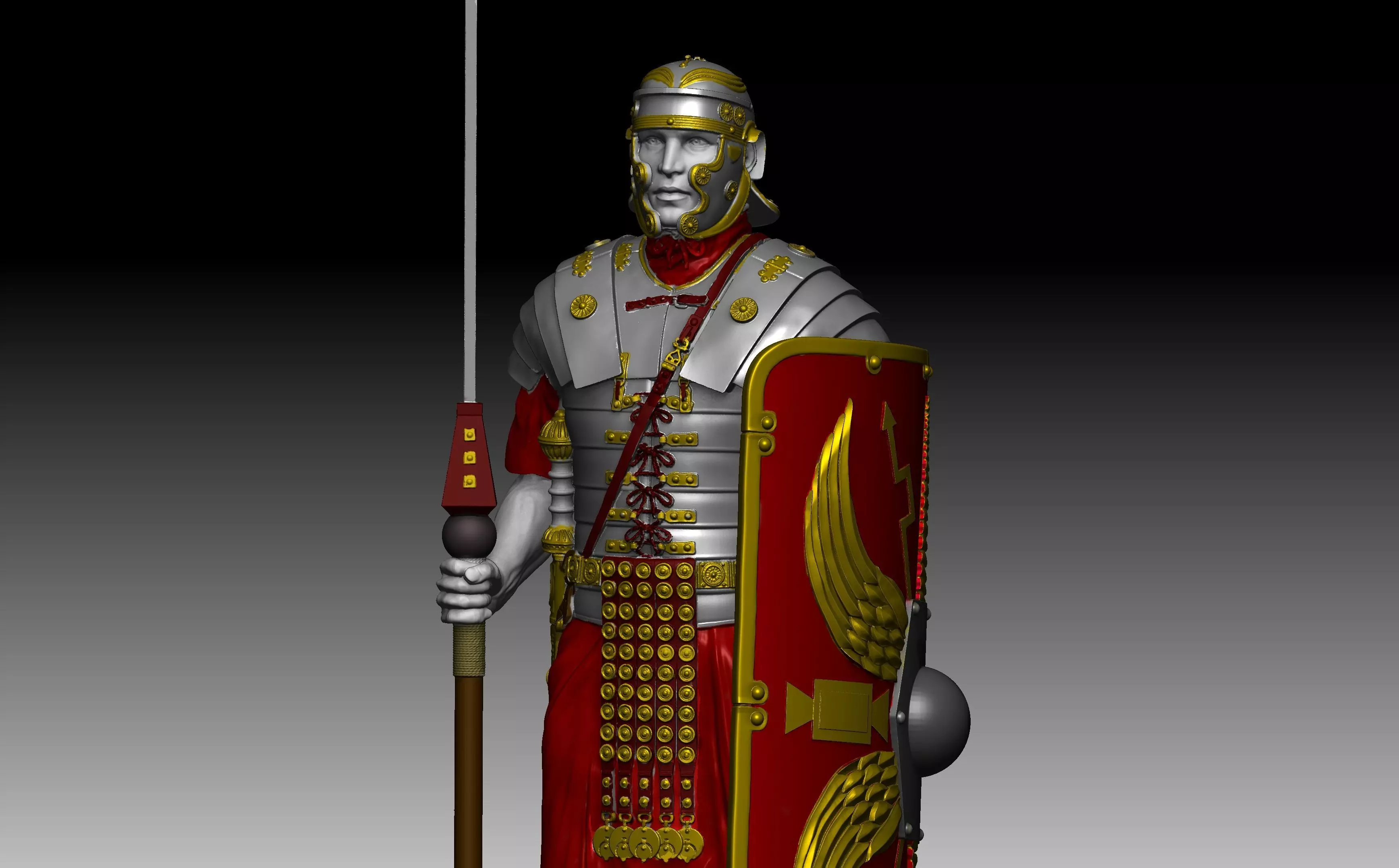 Roman legionary  3D print model_4