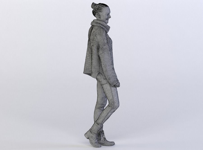 Julia 0360 Woman in a sweater walking