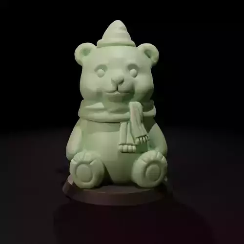 Christmas Bear Candle - Vela de Oso Navideno