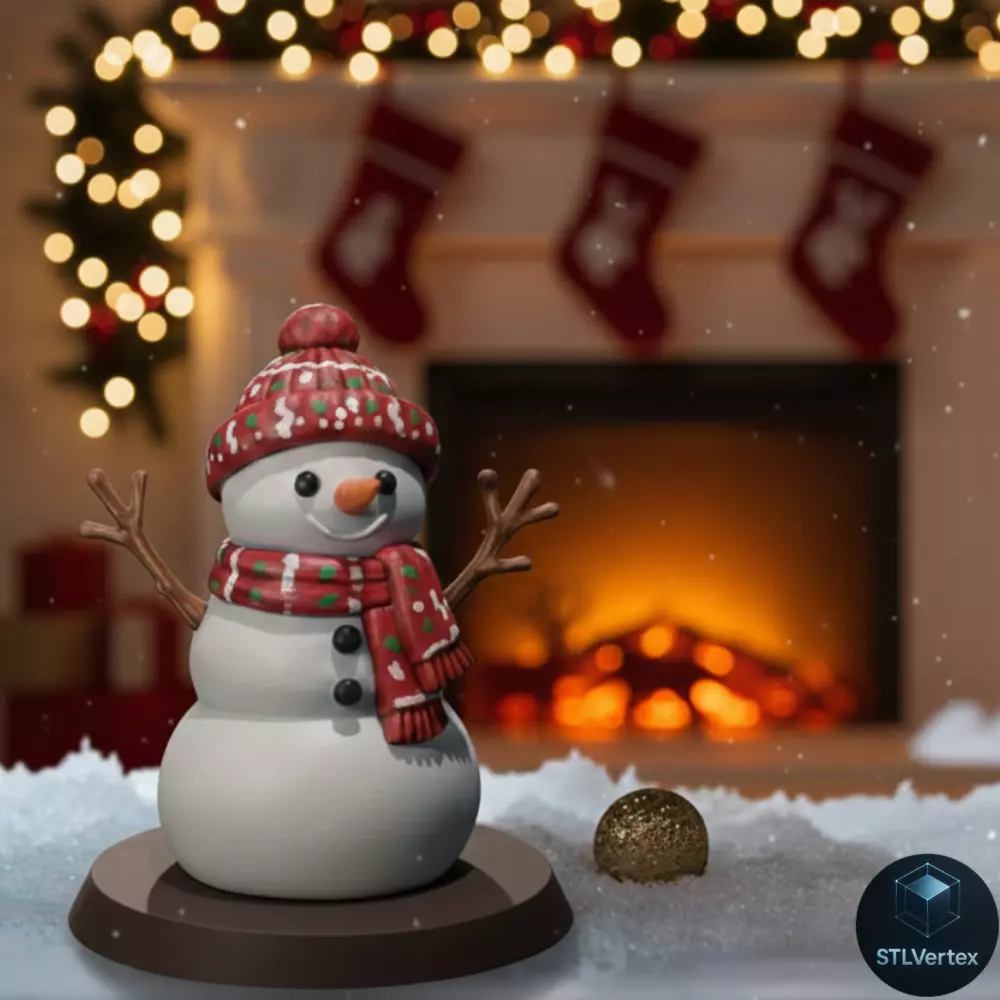Chibi Snowman Candle 3D Print Model 3D print model