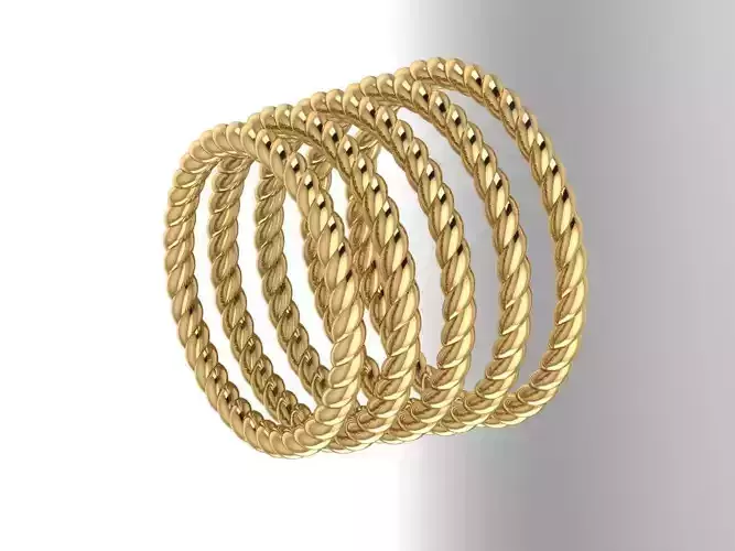 2MM WIDE TWIST SPIRAL ROPE BAND
