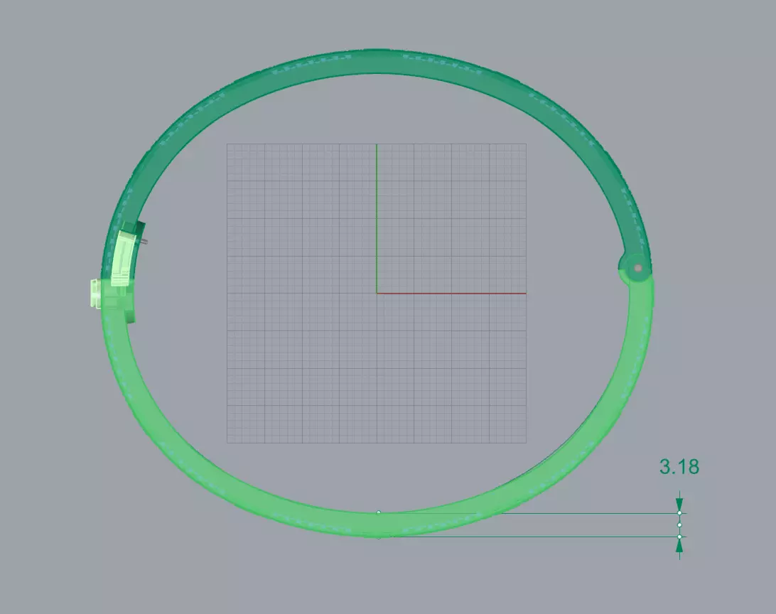 Bracelet Love Paved 200mm 3D print model_3