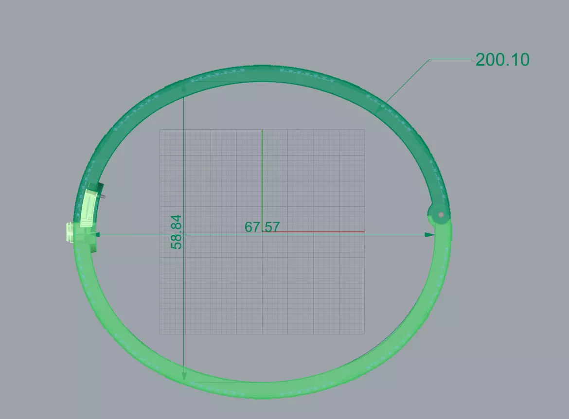 Bracelet Love Paved 200mm 3D print model_1