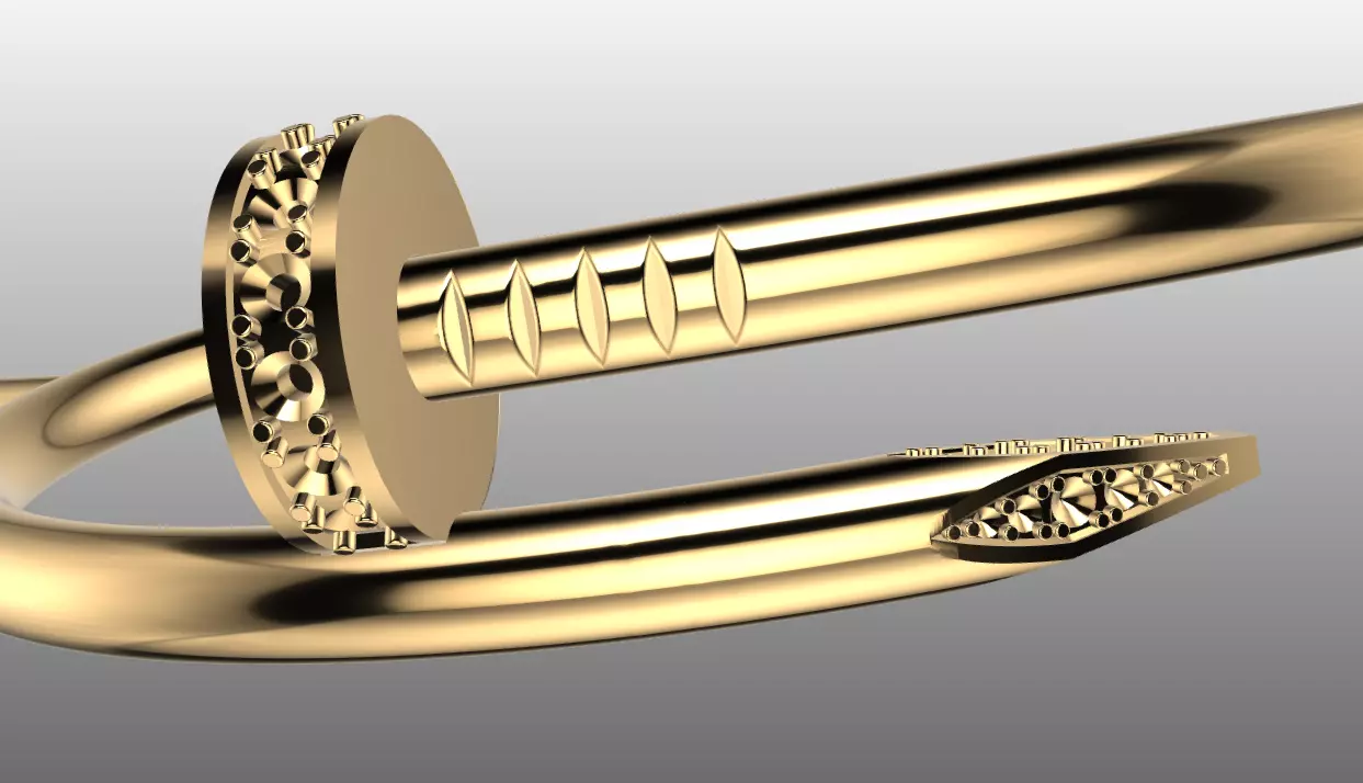 Bracelets Juste un clou de Cartier size 16-19 3D print model_1