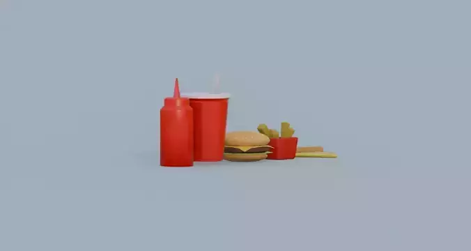 Stylized Low Poly Food Pack