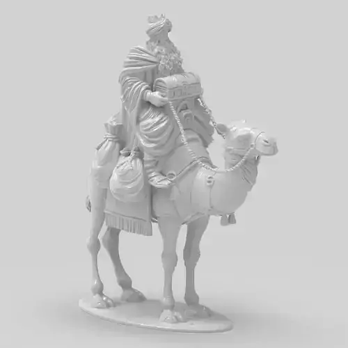 Melchior on Camel High-Detail Nativity King 