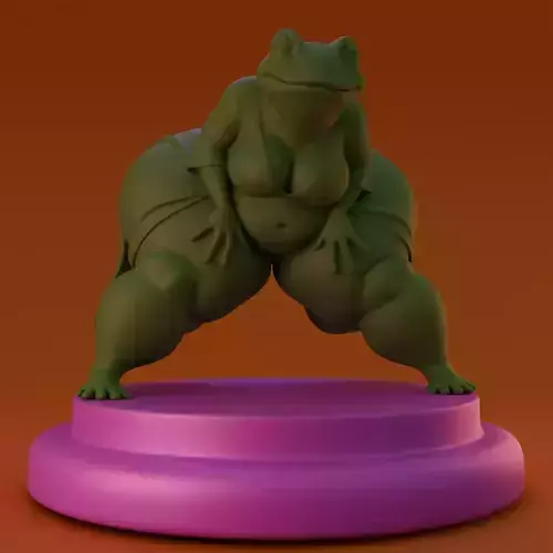 Motherly Fantasy Amphibian 3D Printable Character