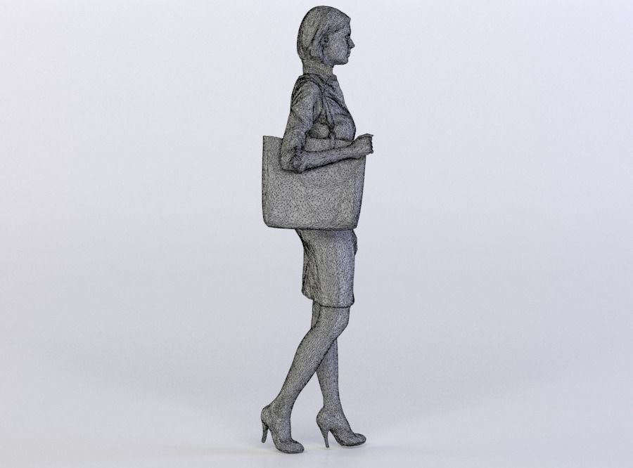 Melinda 0305 Woman carrying a bag 3D model_7