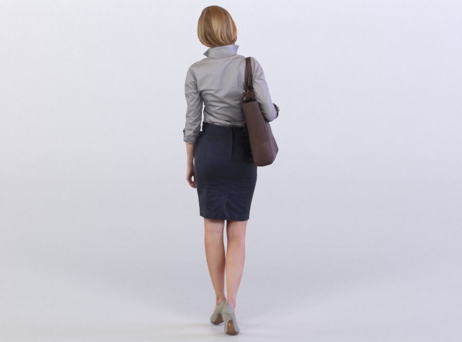 Melinda 0305 Woman carrying a bag 3D model_2