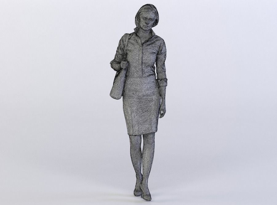 Melinda 0305 Woman carrying a bag 3D model_4