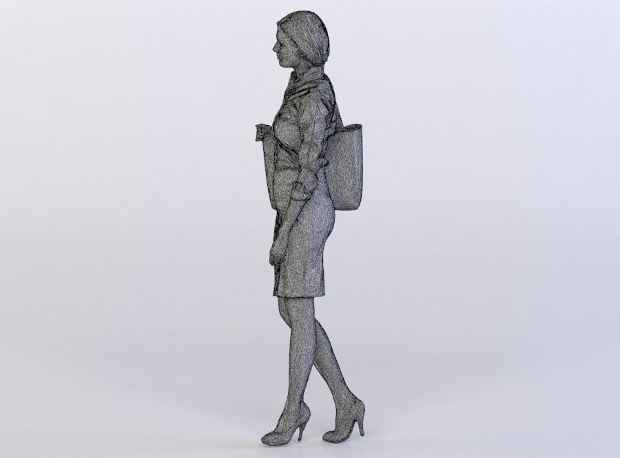 Melinda 0305 Woman carrying a bag 3D model_5