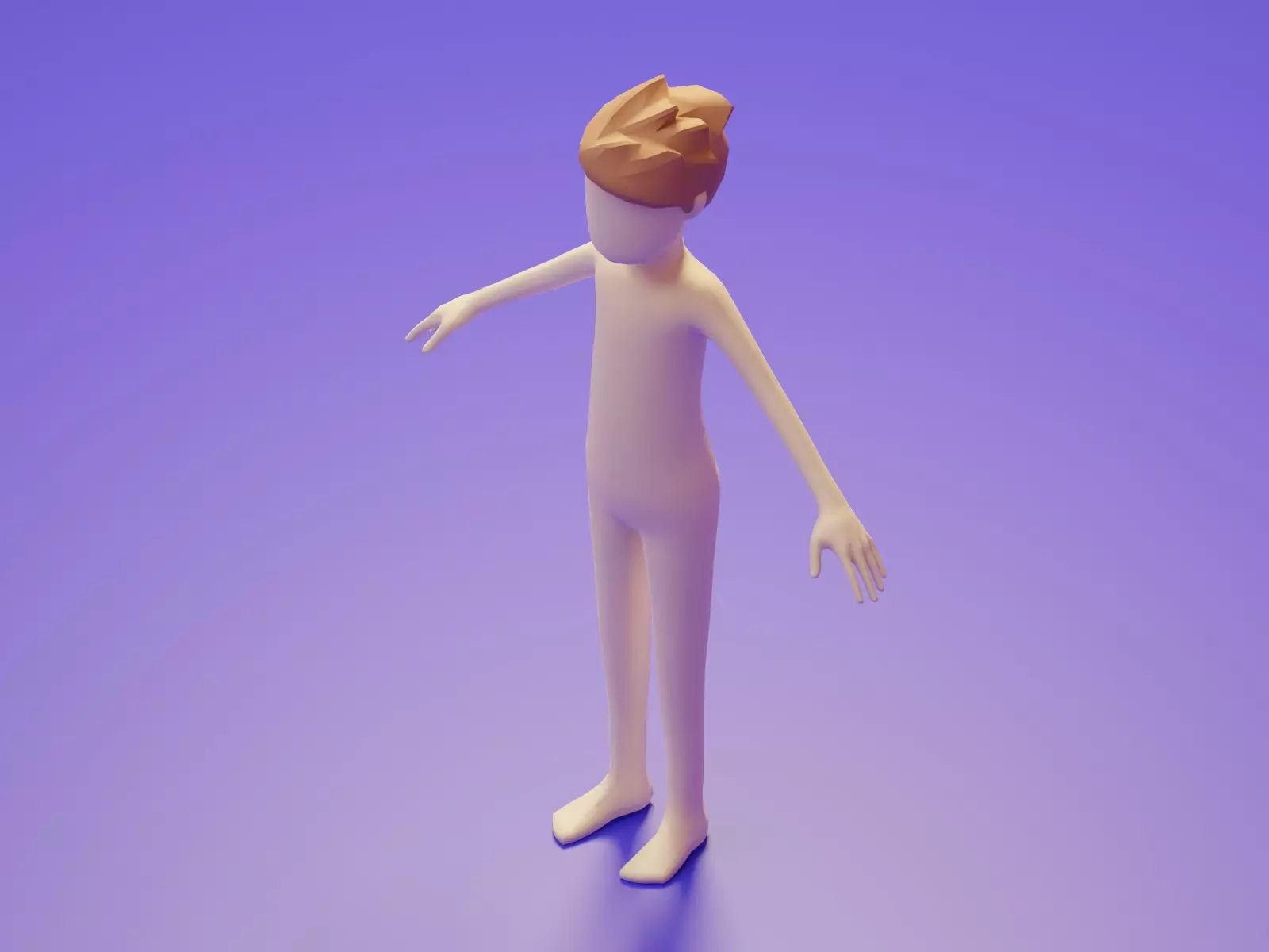 Low Poly 3D Character Base Body People Illustration Set Free low-poly 3D model_3