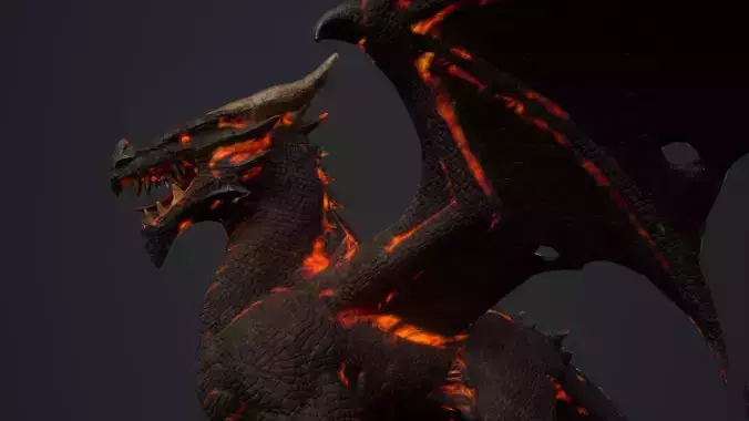 Stylized Lava Dragon