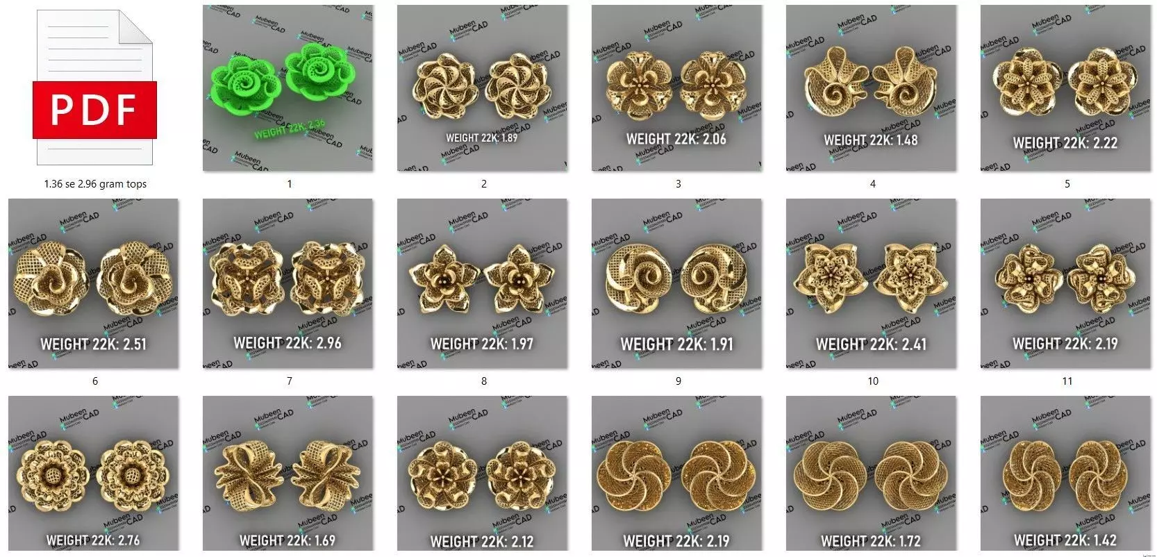 50 Turkish  Earring  stl  files 3D print model_0