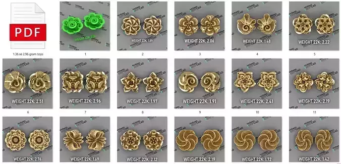 50 Turkish  Earring  stl  files