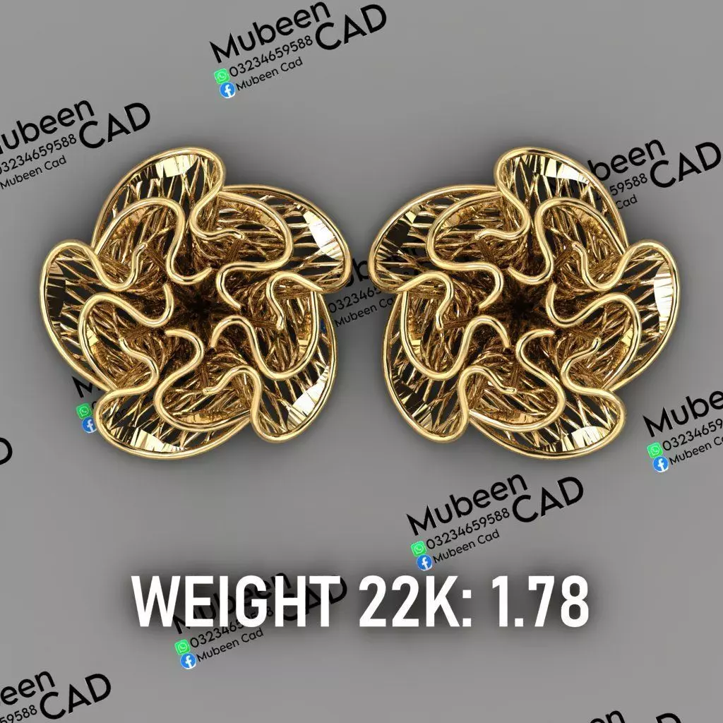 50 Turkish  Earring  stl  files 3D print model_21