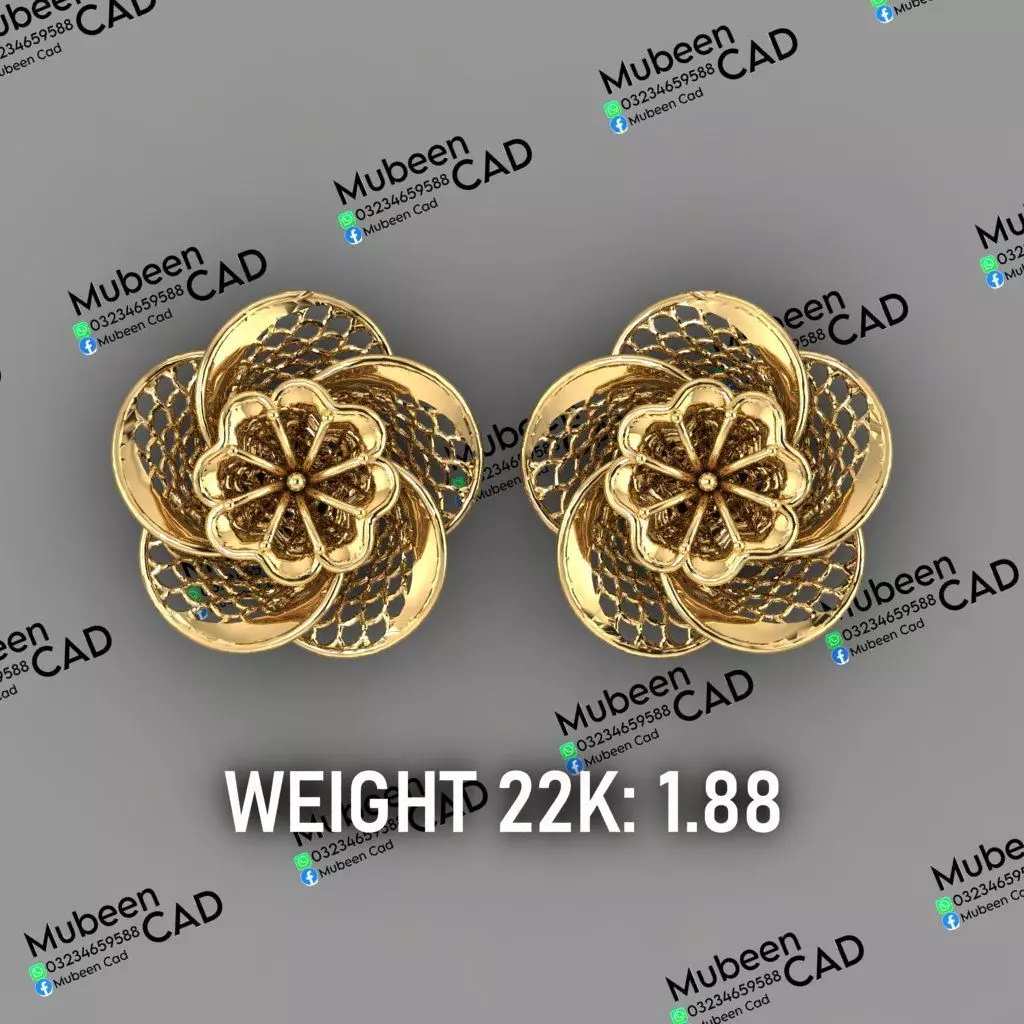 50 Turkish  Earring  stl  files 3D print model_44