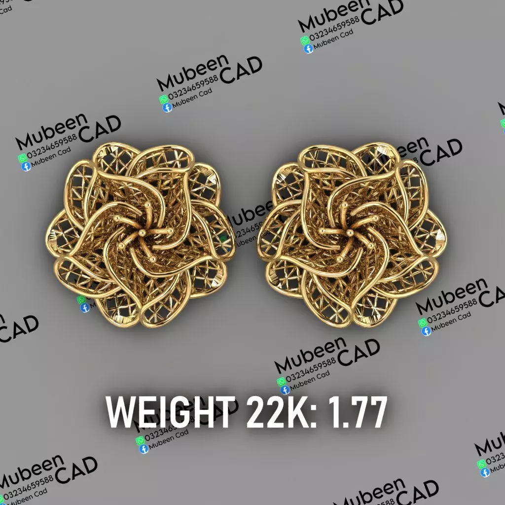 50 Turkish  Earring  stl  files 3D print model_36